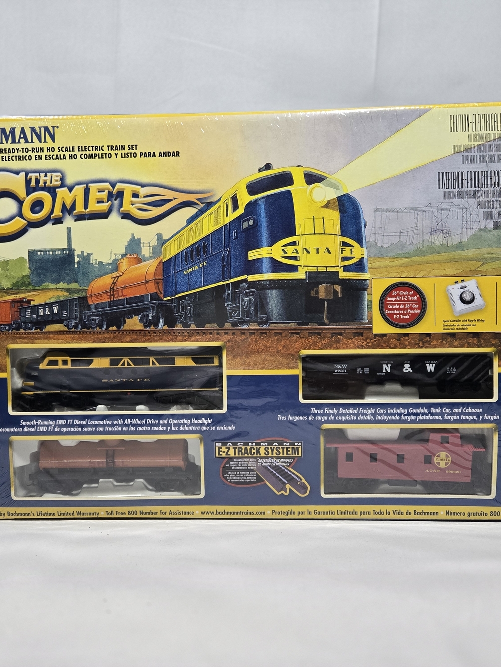 Bachmann The Comet E-Z Track HO Electric Train Set Santa Fe 00671 NEW Old Stock